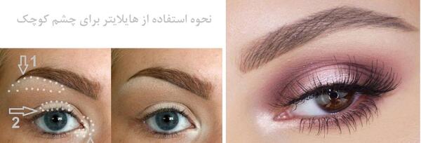 عکس ارایش چشم کوچک
