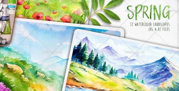 عکس نقاشی طبیعت بهار