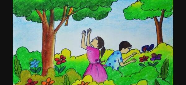 عکس نقاشی طبیعت بهار