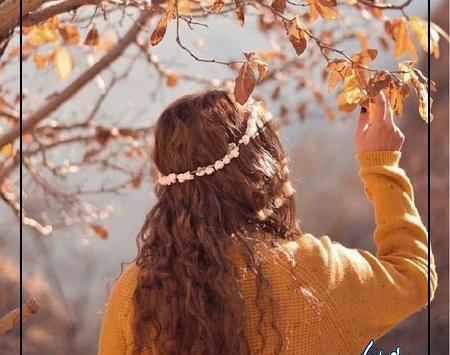 عکس پاییزی با حجاب