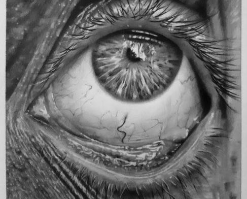 عکس چشم نقاشی رنگی