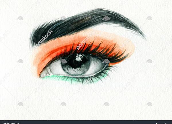 عکس چشم نقاشی رنگی