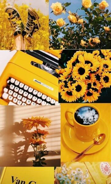 عکس تصویر زمینه زرد دخترانه