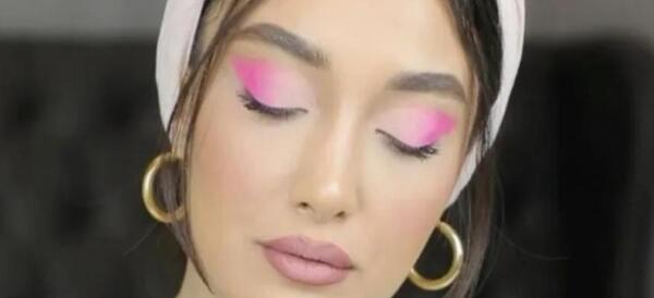 عکس سایه چشم صورتی دخترانه