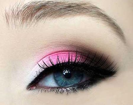 عکس سایه چشم صورتی دخترانه