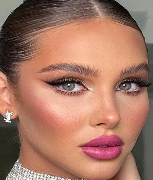 عکس سایه چشم صورتی دخترانه