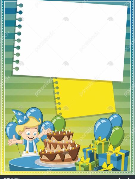 عکس تولد کارتونی پسرانه
