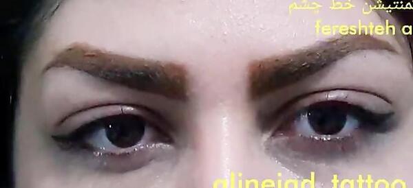 عکس تاتو خط چشم گربه ای