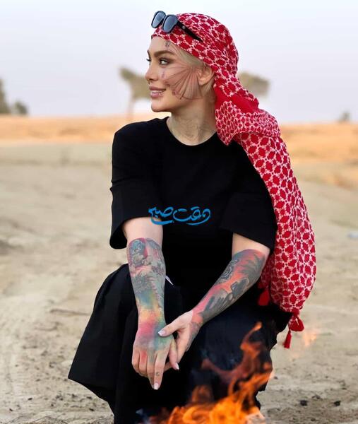 عکس سحر قریشی با تتلو در استخر