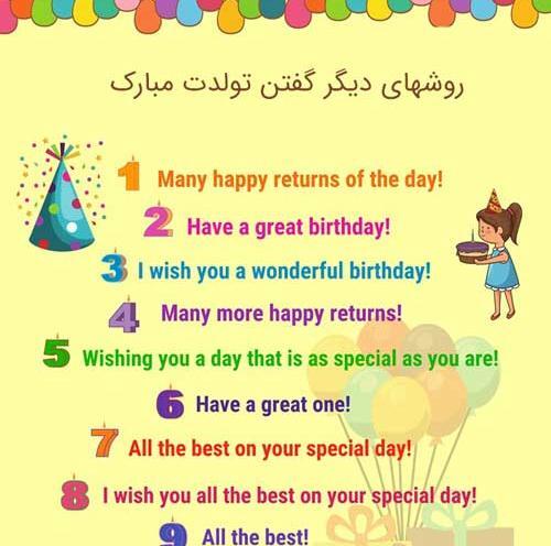 عکس پیامک های طنز تبریک تولد