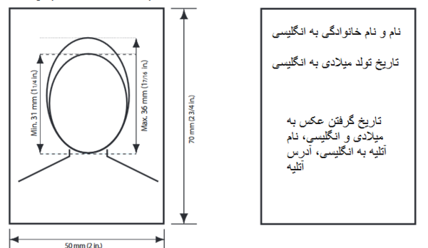 نمونه عکس پاسپورت کانادا