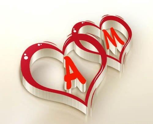 عکس عاشقانه حرف m و a