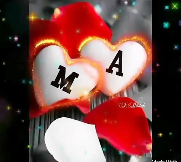 عکس عاشقانه حرف m و a