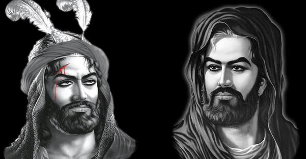 عکس طراحی شده امام حسین