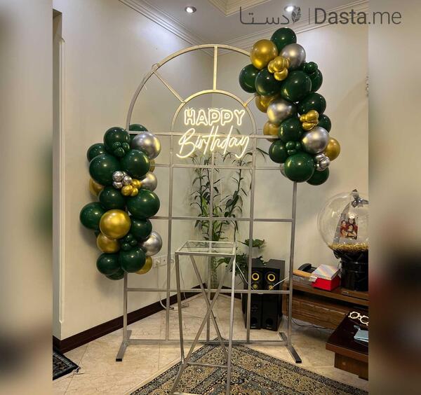 عکس تولد با بادکنک عدد