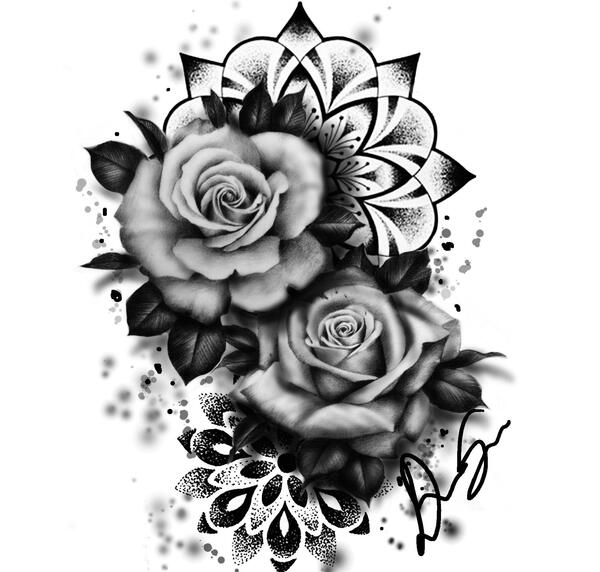 عکس تاتو پسرانه روی کاغذ