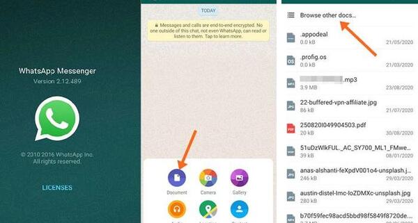 فرستادن عکس ثانیه ای در واتساپ