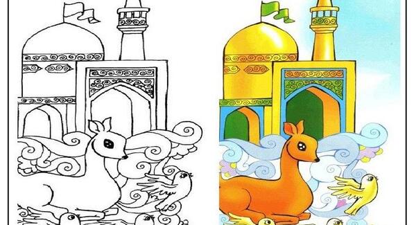 عکس نقاشی گنبد امام علی