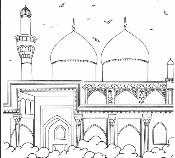 عکس نقاشی گنبد امام علی