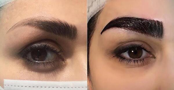 عکس تاتو ابرو طبیعی