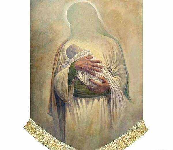 عکس نقاشی امام حسین و علی اصغر