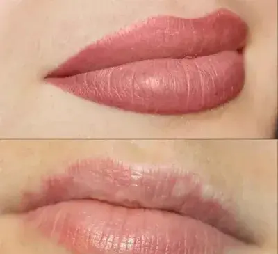 عکس تاتو خط لب و رژلب