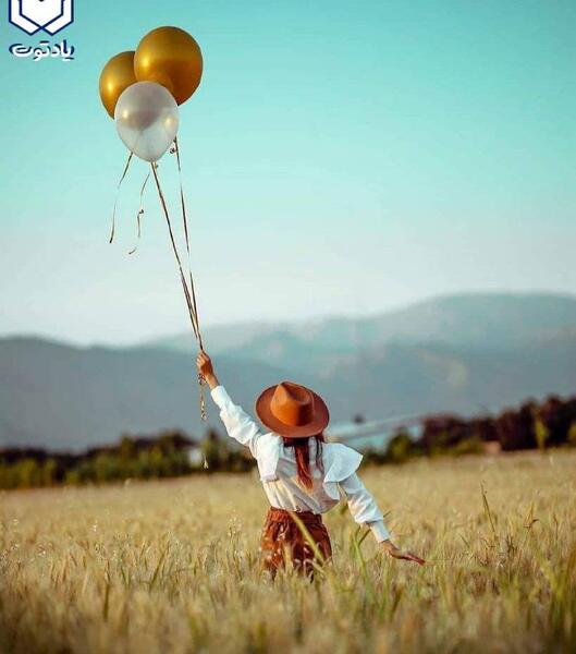 مدل عکس تولد دخترانه در طبیعت