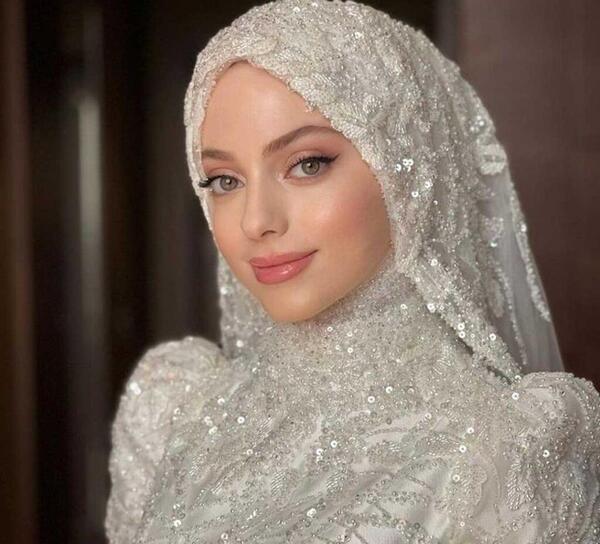 عکس های مدل لباس عروس با حجاب
