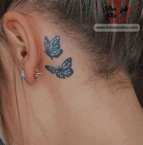 عکس تاتو پروانه ساده