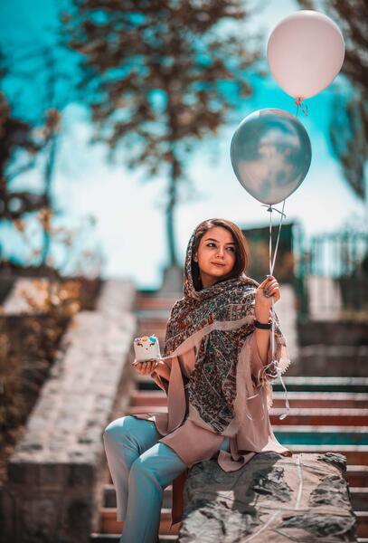عکس تولد در فضای باز دخترانه