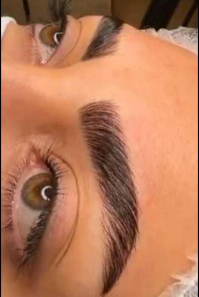عکس ابرو تاتو هاشور