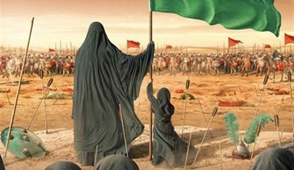 عکس امام حسین در میدان جنگ