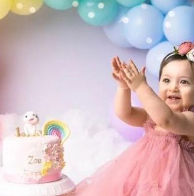 عکس تم تولد یک سالگی دخترانه