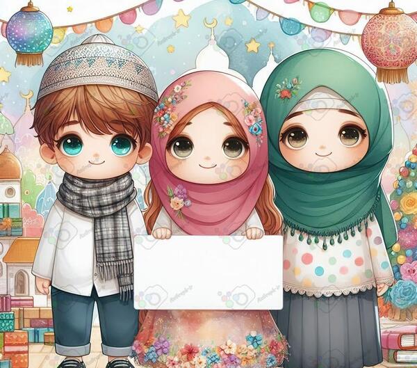 عکس پسر با حجاب کارتونی