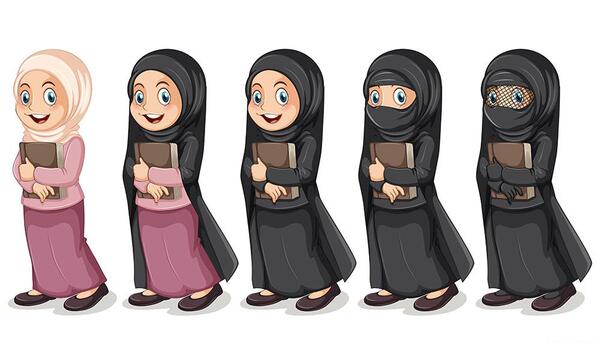 عکس پسر با حجاب کارتونی