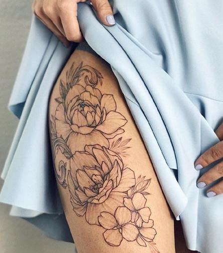 عکس تاتو زنانه روی پا