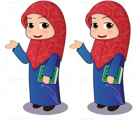 عکس های کارتونی دخترانه با حجاب