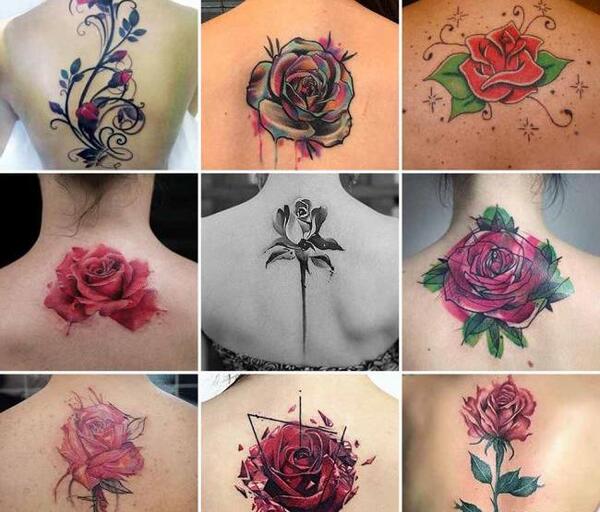 عکس تاتو گل رز روی دست