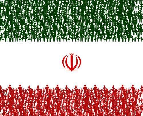 عکس از الله وسط پرچم ایران