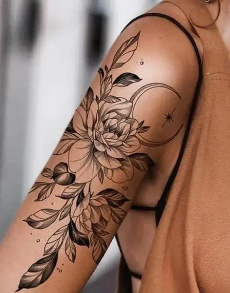 عکس گل برای تاتو پشت دست