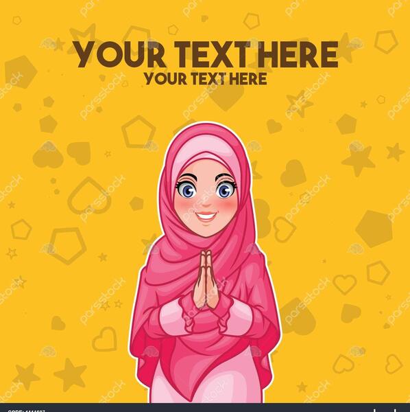 عکس دوستانه با حجاب کارتونی