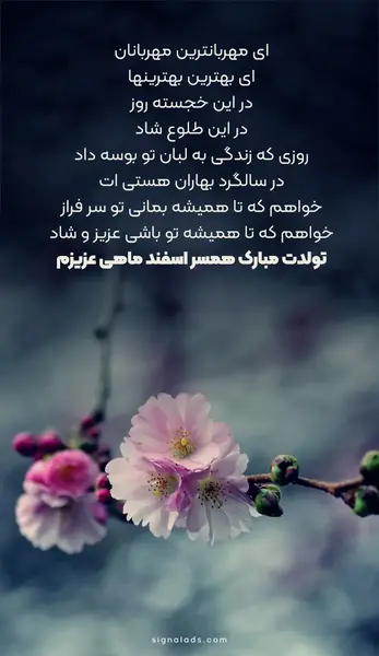 قشنگترین عکس تولدم مبارک اسفند ماهی