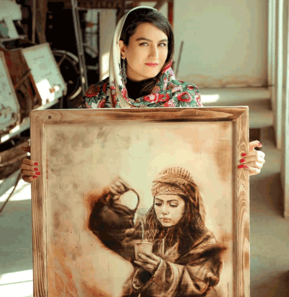 عکس شعله آتش نقاشی