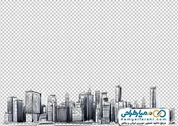 عکس نقاشی آسمان خراش