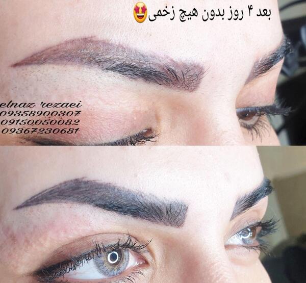 عکس تاتو ابرو پاک شده