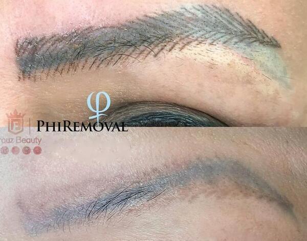 عکس تاتو ابرو پاک شده