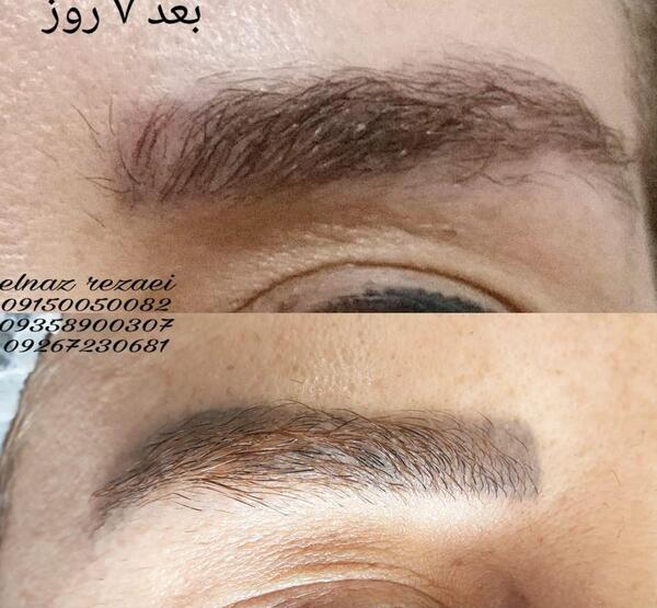 عکس تاتو ابرو پاک شده