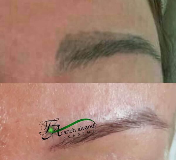 عکس تاتو ابرو پاک شده
