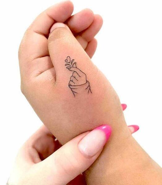 عکس تاتو بچه گانه روی دست