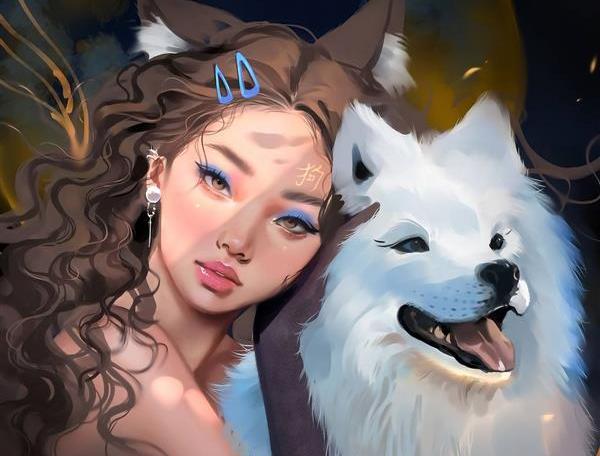 عکس تصویر زمینه سگ هاسکی